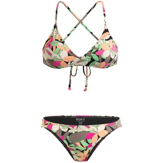 Roxy Printed Beach Classics - Sportliches, zweiteiliges Bikini-Set für Frauen Schwarz