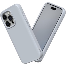 RhinoShield Case kompatibel mit [iPhone 15 Pro Max] | SolidSuit - Stoßdämpfende & schlanke Schutzhülle mit Premium Finish - 3.5 Meter Fallschutz - Silbergrau
