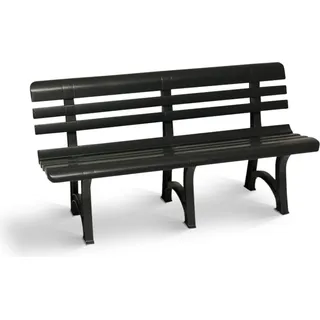 BICA Gartenbank Olimpia anthrazit | wetterfest | Ideal für Garten, Outdoor | Sitzbank, Parkbank - Grau