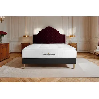 Matratzen- und Lattenrost-Set 200x200 cm - George V - Schwarz