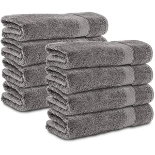 Komfortec Handtuchset 50 x 100 cm grau 8-tlg.