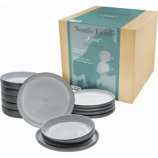 CreaTable Nordic Fjord Tafelservice 12-tlg. grau