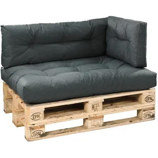 Traumnacht Palettenauflage 3er Set 80 x 60 cm Anthrazit