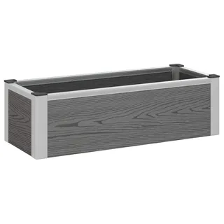 vidaXL Hochbeet Grau 75 x 30 x 22 cm WPC und Aluminium - Grau