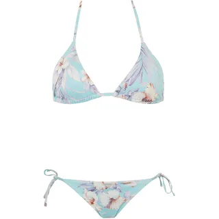 Emporio Armani Bikini Set Damen, Hibiscus Print/Mint, L
