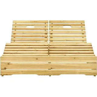 vidaXL Doppel-Sonnenliege Grün Imprägniertes Kiefernholz - Braun