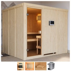 Bild Sauna »Nando«, 9-kW-Ofen mit ext. Steuerung, beige