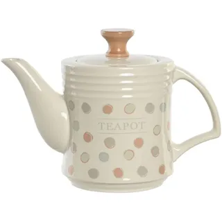 DKD Home Decor Teekanne, Beige, Steingut, 1 l, Marke EAN: 8424002049461