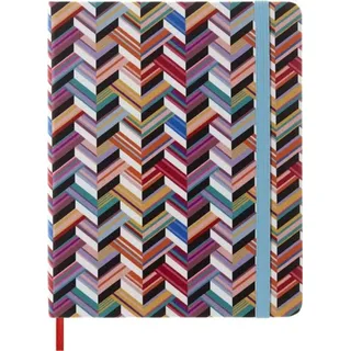 Moleskine - 12-monatiger Wochenplaner, Wochenkalender 2023, Missoni Limitierte Edition, Mehrfarbiges Design, Canvas Hardcover, Großformat 13 x 21 cm