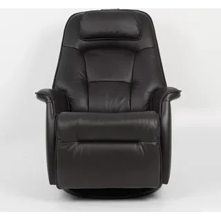 WELCON®ErgoSVING Relaxsessel Echtleder braun - Braun