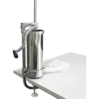 Wiltec Wurstfüller Wurstfüllmaschine mit 3,5L Fassungsvermögen für Wurstbrät Wurstmaschine zum Bratwurst selber machen