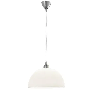 Schöne Pendelleuchte aus Metall und weißem Schliffglas, E27 60W Fassung, IP20, modernes und elegantes Design, Code 2908-45-102 - Weiß