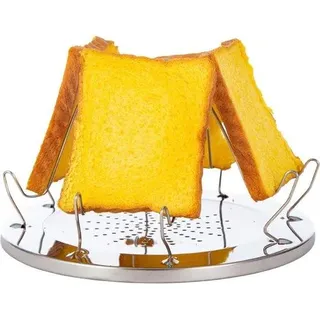 Klappgrill 4-teilig Edelstahl Toastgrill runde Form