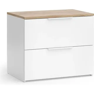 Vicco Kommode Wido, 60 x 50 cm mit Tür Weiß/Sonoma/Sonoma - Weiß Eiche
