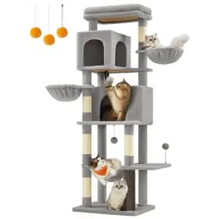 Songmics FEANDREA Kratzbaum XL-XXL 57 x 175 x 45 cm grau