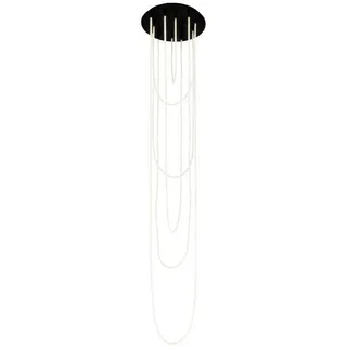 s.luce Led-Galerieleuchte Arion XXL 550cm Schwarz , Schwarz, Weiß , Kunststoff , Rechteckig , LED integrated , F , 120x2.5x550 cm , Lampen & Leuchten, Innenbeleuchtung, Hängeleuchten, Pendelleuchten