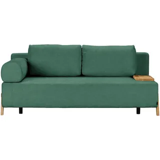 Niels Andersson Schlafsofa , Türkis , Holz, Textil , Eiche , Hartholz , Füllung: Komfortschaum, Silikon , 211x88x102 cm , Oeko-Tex® Standard 100 , Stoffauswahl, Armlehnen seitenverkehrt montierbar, Armteil links , Wohnzimmer, Sofas & Couches, Schlafsofas, Sonstige Schlafsofas