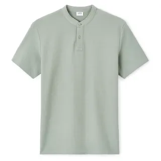 Poloshirt für Herren, Serie Gesohel, aus Piqué-Gewebe, Stehkragen, Grün, XXL - Grau