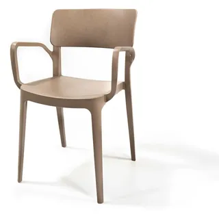 Wing Armchair Sand Beige Stapelstuhl Kunststoff, 50923 - Beige