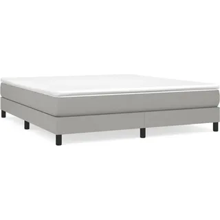 vidaXL Boxspringbettgestell Hellgrau 180x200 cm Stoff - Grau