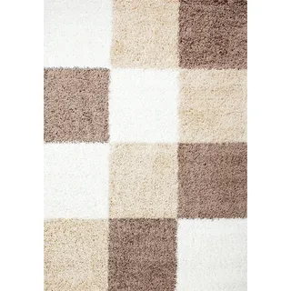 Ayyildiz Life Hochflorteppich 120 x 170 cm Braun/Weiß