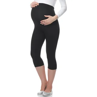 Be Mammy 3/4 Umstandsleggings aus Viskose BE-03 (Schwarz, 3XL)