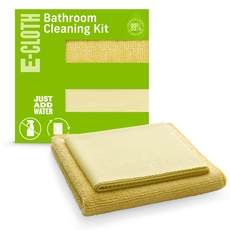 e-cloth Badezimmer-Reinigungsset, Mikrofaser, Gelb, 2 Tuchset, 1 Packung