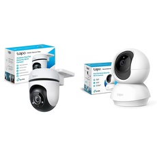 TP-Link Tapo C500 WLAN-Überwachungskamera für den Außenbereich, 360 Grad Tapo C200 360°-WLAN-Überwachungskamera für den Innenbereich, FHD 1080P, Nachtsicht