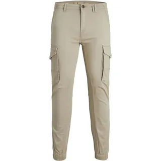 JACK & JONES Paul Flake Cargo Tapered Hosen Crockery 36 32
