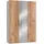 Drehtürenschrank Level by fresh to go 150 x 216 x 58 cm Weiß/Braun