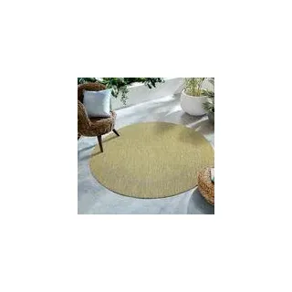 Outdoor Teppich,Unicolor - Einfarbig,Teppiche im modernen Stil,Küche, Balkon, Terrasse, Garten, Picknick Größe: 200 cm Rund - Grün