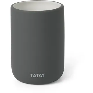 Tatay Zahnputzbecher 7,4x7,4x10,5 cm Keramik in Mattem Finish