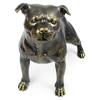 Staffordshire Bull Terrier, Staffordshire Bullterrier - Lebensgroße Hundestatue, Figur im Maßstab 1:1, Statue für den Garten von Art-Dog