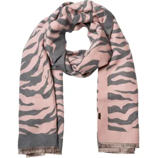 styleBREAKER Schal "Schal mit Zebra Muster" 1 Stk., rose, grau