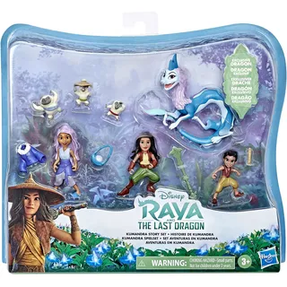 Hasbro Disney Prinzessinnen Raya und der letzte Drache Kumandra Spielset, 7 Puppen und Puppenzubehör, Raya, Sisu als Mensch, Ongis, Boun und Sisu, Spielzeug für Kids, Mehrfarbig, E9474