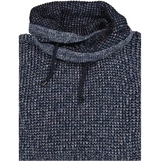 Rollkragenpullover RAGMAN, Herren, Gr. 58, blau (blau, melange, 171), Strick, 100% Baumwolle, ohne Ausschnitt, Pullover Rollkragenpullover