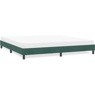 vidaXL Bettgestell ohne Matratze Dunkelgrün 180x220 cm Samt - Grün