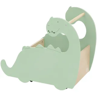 joyz Kinderregal Dino 57 x 31,5 x 49 cm Kiefer lackiert grün-natur