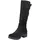 Damen Stiefel Langschaft samtige Haptik Blockabsatz 76890 37 EU Farbe Schwarz Schwarz