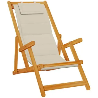 vidaXL Klappstuhl mit Armlehnen 110 x 61,5 x 96 cm schwarz 1 St.