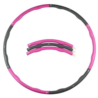 Matchu Sports Fitness Hula Hoop Reifen Ø 100 cm 1.2kg Lila / Grau - Gymnastikreifen Sportreifen Fitnessreifen - Lila