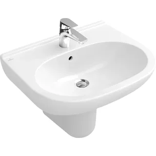 Villeroy & Boch Waschbecken O.Novo 60 cm Alpinweiß mit Hahnloch