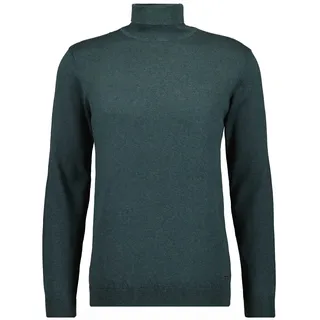 Rundhalspullover RAGMAN, Herren, Gr. 50, grün (dunkelgrün, 357), Strick, 95% Baumwolle 5% Kaschmir, hoch geschlossener Ausschnitt, Pullover Rundhalspullover