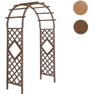 Rosenbogen HWC-Q20, Rankgitter Rosenspalier Rankhilfe Torbogen Garten Holz FSC®-zertifiziert 210x126
