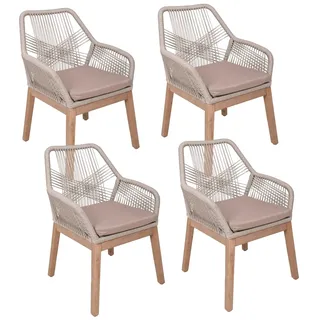 Garden Pleasure Pomona Gartenstuhl 62 x 60 x 86 cm braun 4 St.