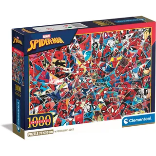 CLEMENTONI Puzzle 1000 Teile, Marvel, Collection Impossible Spiderman 39916