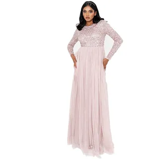 Maya Deluxe Women's Damen Bridesmaid Dress, Frosted Pink, 46