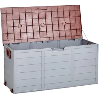 Beliani Aufbewahrungsbox 112 x 53 x 50 cm 1-tlg. grau, braun
