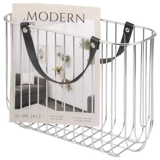 ELUNO Zeitungsständer,, Chrom, Metall 36x26.5x15.5 cm, Ordnen , Aufbewahren, Zeitungsständer