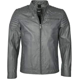 Lederjacke MAZE "Lederjacke Rocha", Herren, Gr. 3XL, grau, Obermaterial: 100% Lammleder LEL. Futter: 100% Baumwolle CO., Jacken Lederjacke